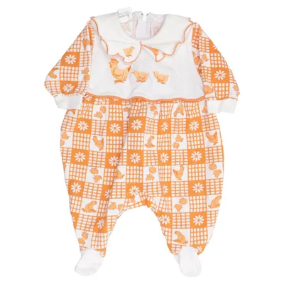 Rompers (Orange, White) from Cloud Cotton