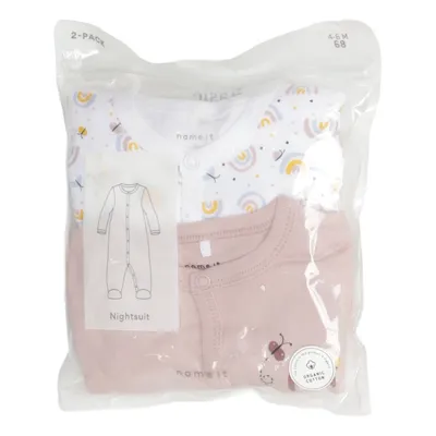 Strampler (Nbfnightsuit 2p W/f Violet Rainbow Noos) von Name It Bio-Baumwolle