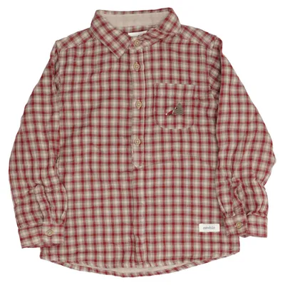 Flanellskjorta (Röd, Beige) från Newbie by KappAhl Bomull