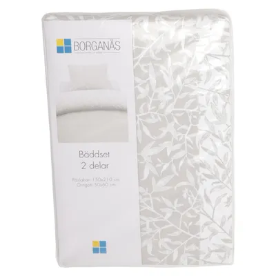 Bed set (Gray, White) from Borganäs Cotton