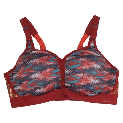 Sports bra (Red, Multicolored) from Triaction Elastane, Polyamide, Polyester
