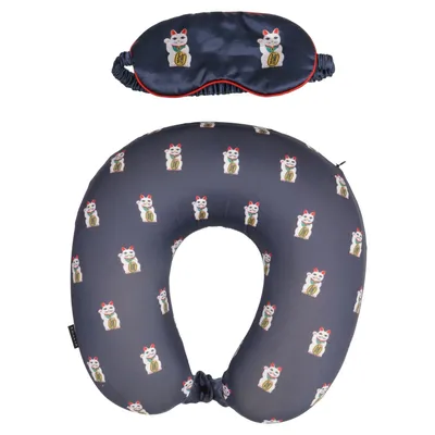 Coussin cervical (Bleu, Multicolore) de Thalia