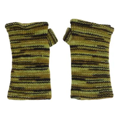 Wrist warmers (Green, Black, Multicolored) from Bs Wool