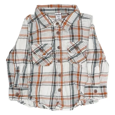 Flanellen overhemd (Wit, Bruin, Blauw) van Dopo Dopo Baby Katoen