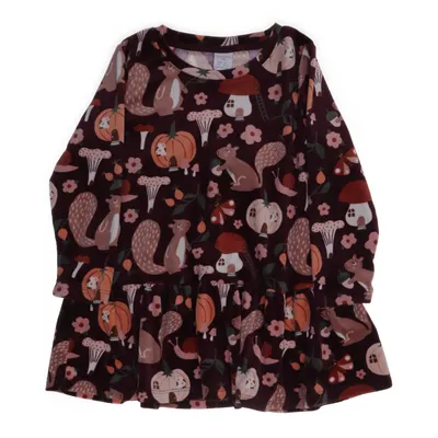 Klänning (Lila, Flerfärgad) från Lindex Kids Elastan, Polyester