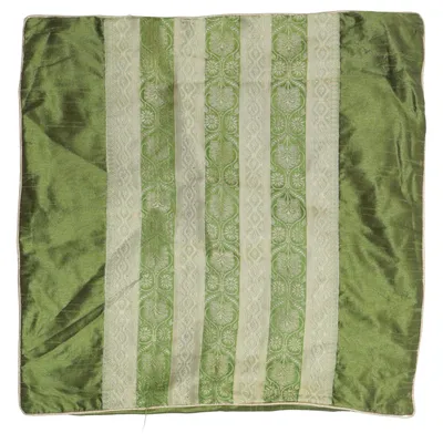 Cushion cover (Green) from Indiska Metallic fiber, Polyester, Viscose