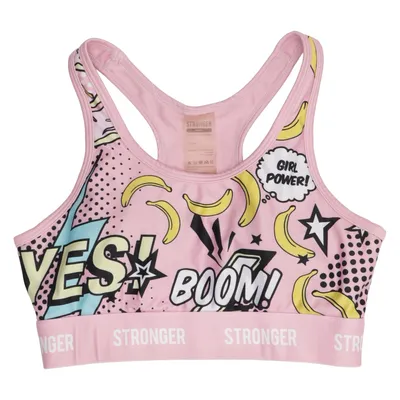 Sports bra (Pink, Multicolored) from Stronger Elastane, Recycled polyester