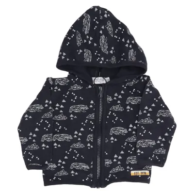 Capuchon sweater (Blauw, Wit) van Dirkje Katoen, Elastaan