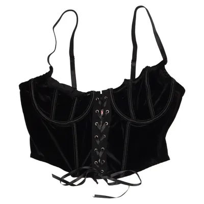 Bustier (Svart) från Romwe Elastan, Polyester