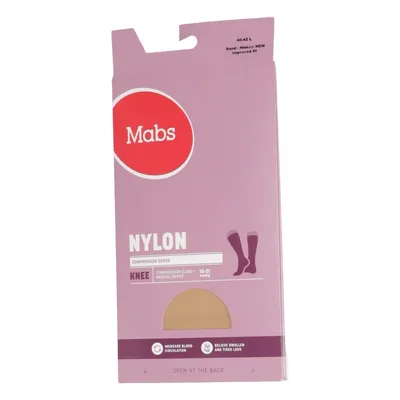 Kompressionsstrømper (Nylon Knee) fra Mabs Elastan, Polyamid