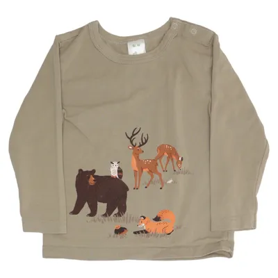 T-shirt à manches longues (Beige, Multicolore) de Alana Coton, Élasthane