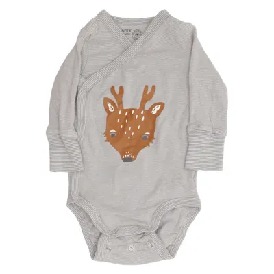 Body (Grå) fra Lindex Newborn Bomuld, Elastan