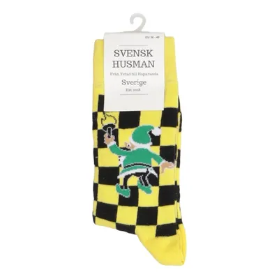Sokken (Geel, Zwart, Groen) van Svensk Husman Katoen, Elastaan, Polyamide