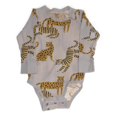Body (Beige, Gul) från Lindex Baby Bomull, Elastan