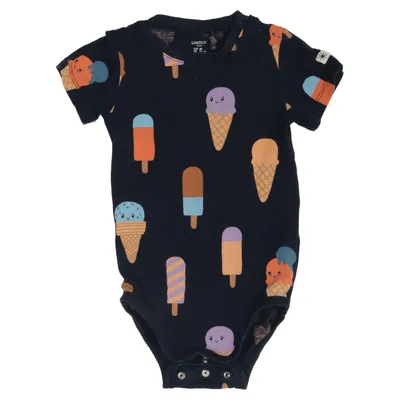 Body (Blå, Flerfärgad) från Lindex Baby Bomull, Elastan