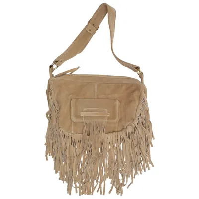 Schoudertas (Beige) van Version Originale Katoen, Leer