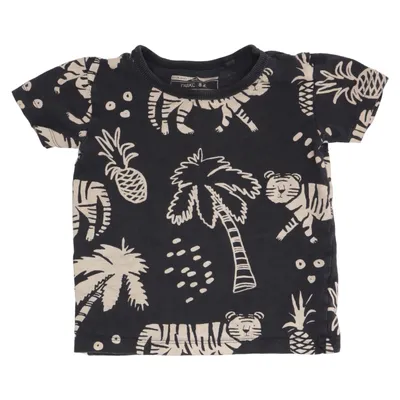 T-shirt (Zwart, Beige) van Next Katoen
