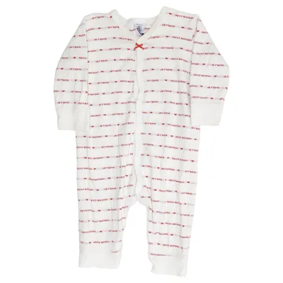 Barboteuse (Blanc, Rouge) de Petit Bateau Coton