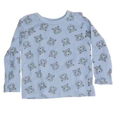 Långärmad t-shirt (Blå) från Lupilu Ekologisk bomull
