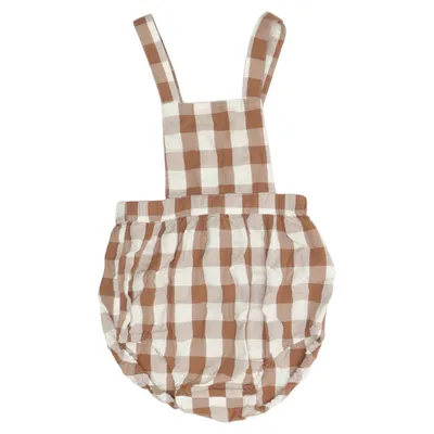 Hängselshorts (Brun, Vit) från Newbie by KappAhl Bomull