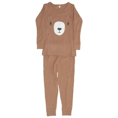 Pyjamas (Brun) från Mori Bambu, Elastan, Ekologisk bomull