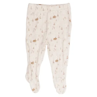 Bukser (Beige, Flerfarvet) fra Newborn by Lindex Bomuld, Viscose