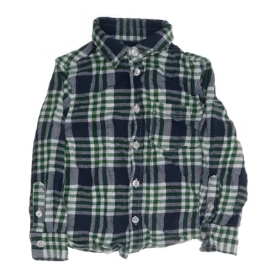 Flanellen overhemd (Groen, Blauw, Wit) van Minimarket Katoen