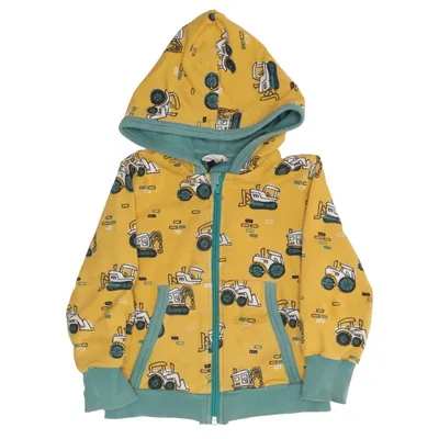 Hoodie (Yellow, Green) from Maxomorra Cotton, Elastane