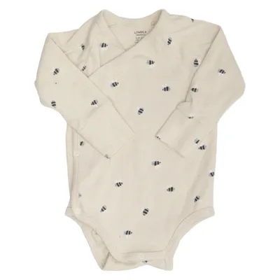Body (Beige, Svart) från Lindex Newborn Bomull, Elastan