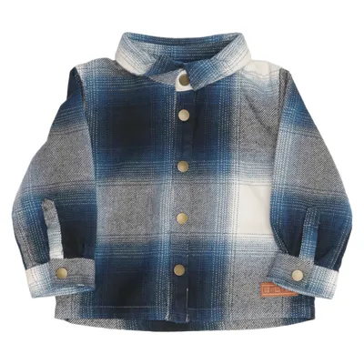 Chemise en flanelle (Bleu, Blanc) de Bon On Coton