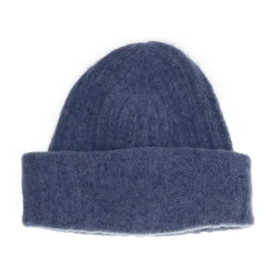 Beaniemössa (Blå) från Holzweiler Alpackaull, Elastan, Merinoull, Polyamid