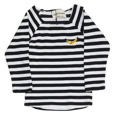 T-shirt à manches longues (Noir, Blanc) de Bobo Choses Élasthane, Polyamide