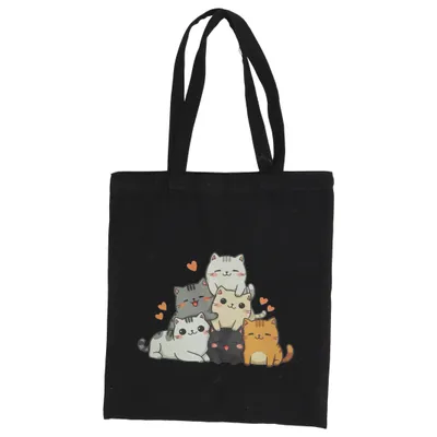 Canvas bag (Black, Multicolored)