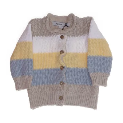 Cardigan (Beige, Blauw, Geel, Wit) van MyWear Baby Organisch katoen