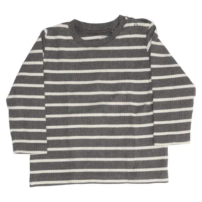 Lange mouwen shirt (Grijs, Wit) van Lindex Katoen, Elastaan