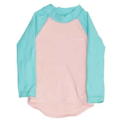 T-shirt de natation (Rose, Turquoise) de Polarn O. Pyret Élasthane, Polyamide