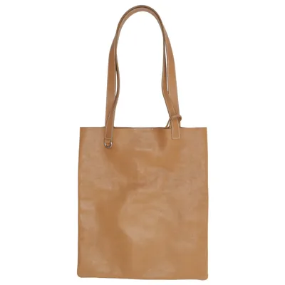 Handtas (Bruin) van Massimo Dutti Leer