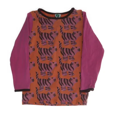 Långärmad t-shirt (Orange, Rosa, Brun, Flerfärgad) från Småfolk Bomull, Elastan, Modal