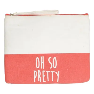 Trousse de toilette (Blanc, Rouge) de Clarins Coton, Lin, Polyester recyclé