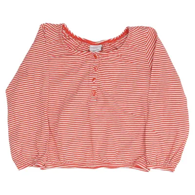 Långärmad t-shirt (Röd, Vit) från Polarn O. Pyret Bomull, Elastan