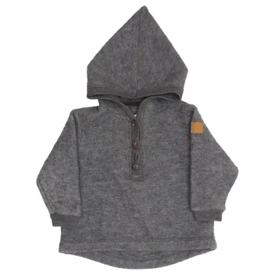 Capuchon sweater (Grijs) van Mikk-line Merinowol, Polyester