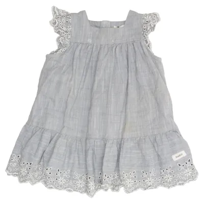 Dress (Gray, White) from Newbie by KappAhl Cotton