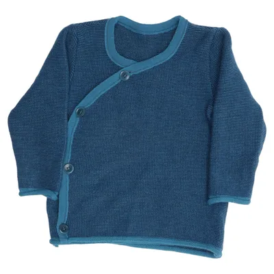 Wrap cardigan (Blue) from Disana Wool