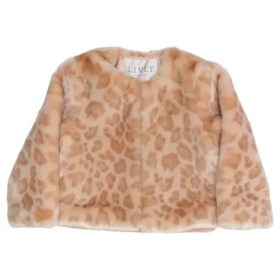 Jakke (Beige, Brun) fra Livly Akryl, Polyester