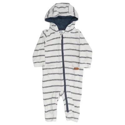 Sparkdräkt (Vit, Blå) från Lindex Newborn Bomull