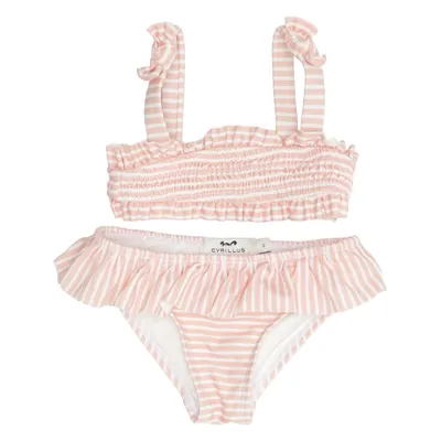Bikini (Pink, White) from Cyrillus Elastane, Polyamide, Polyester