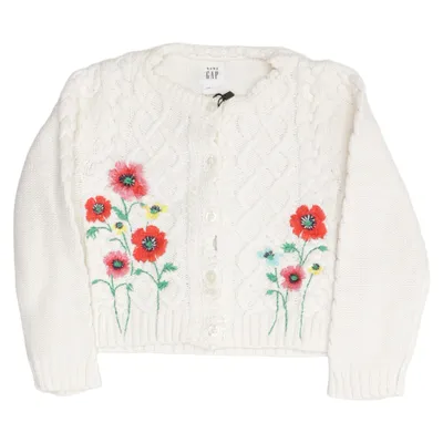 Cardigan (White, Multicolored) from BabyGap Cotton