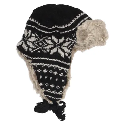 Trapper hat (Black, Gray, White) from H&M Acrylic, Polyester, Wool
