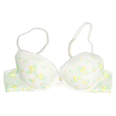 Bra (White, Multicolored) from Censored Polyamide, Polyester