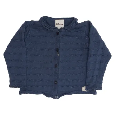 Cardigan (Blue) from Lillelam Merino wool